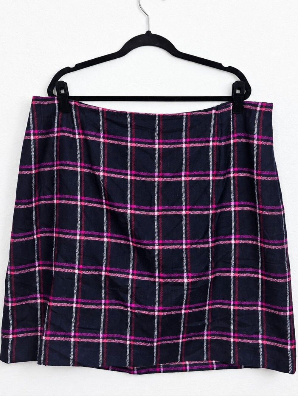 Talbots Plus 22W Wool Blend Plaid Mini Skirt Dark Academia Preppy Fall